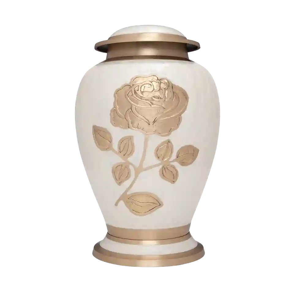 Red Rose Urn