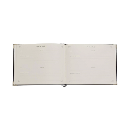 Hardcover Memorial Service Guestbook