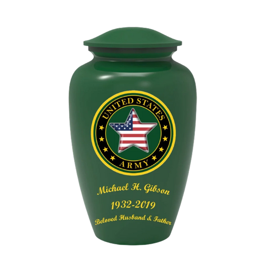 Green Army Custom Urn Sample