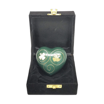 Heart Irish Shamrock Urn