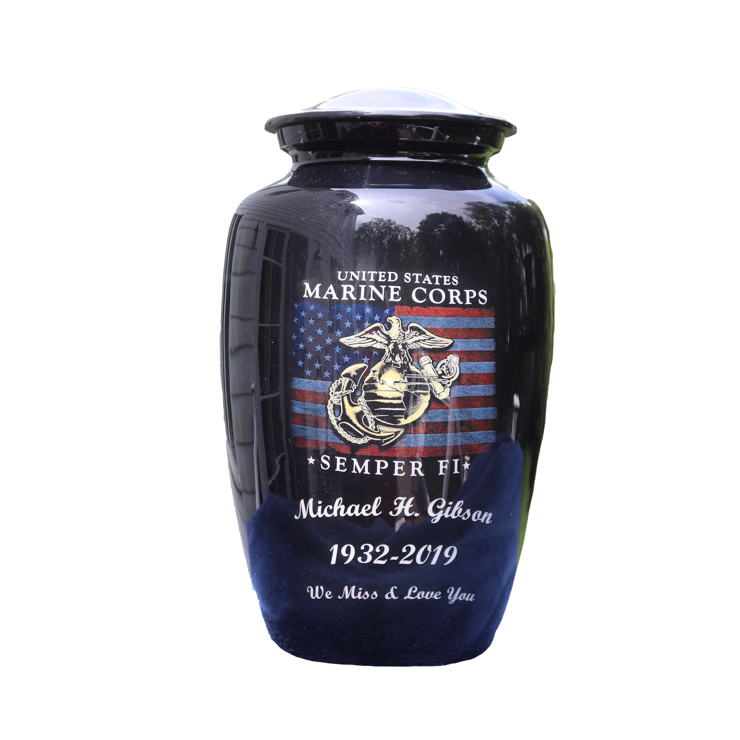 Black Marines Custom Urn