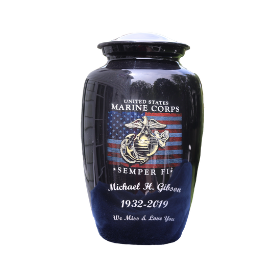 Black Marines Custom Urn