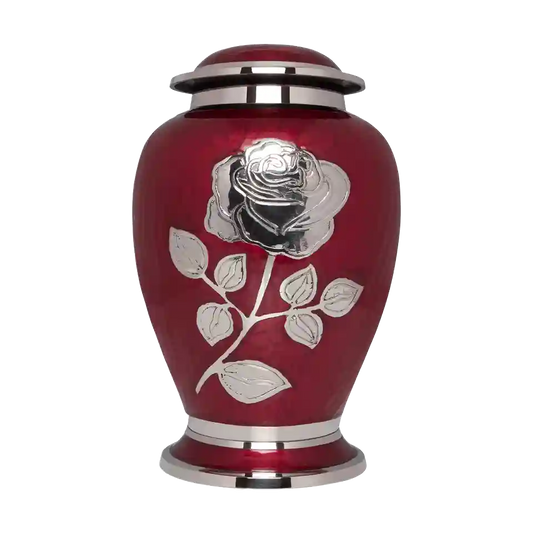 Red Rose Urn