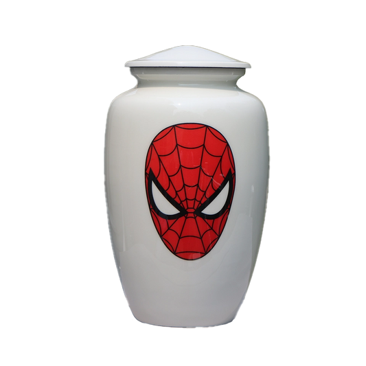 White Spiderman Custom Urn